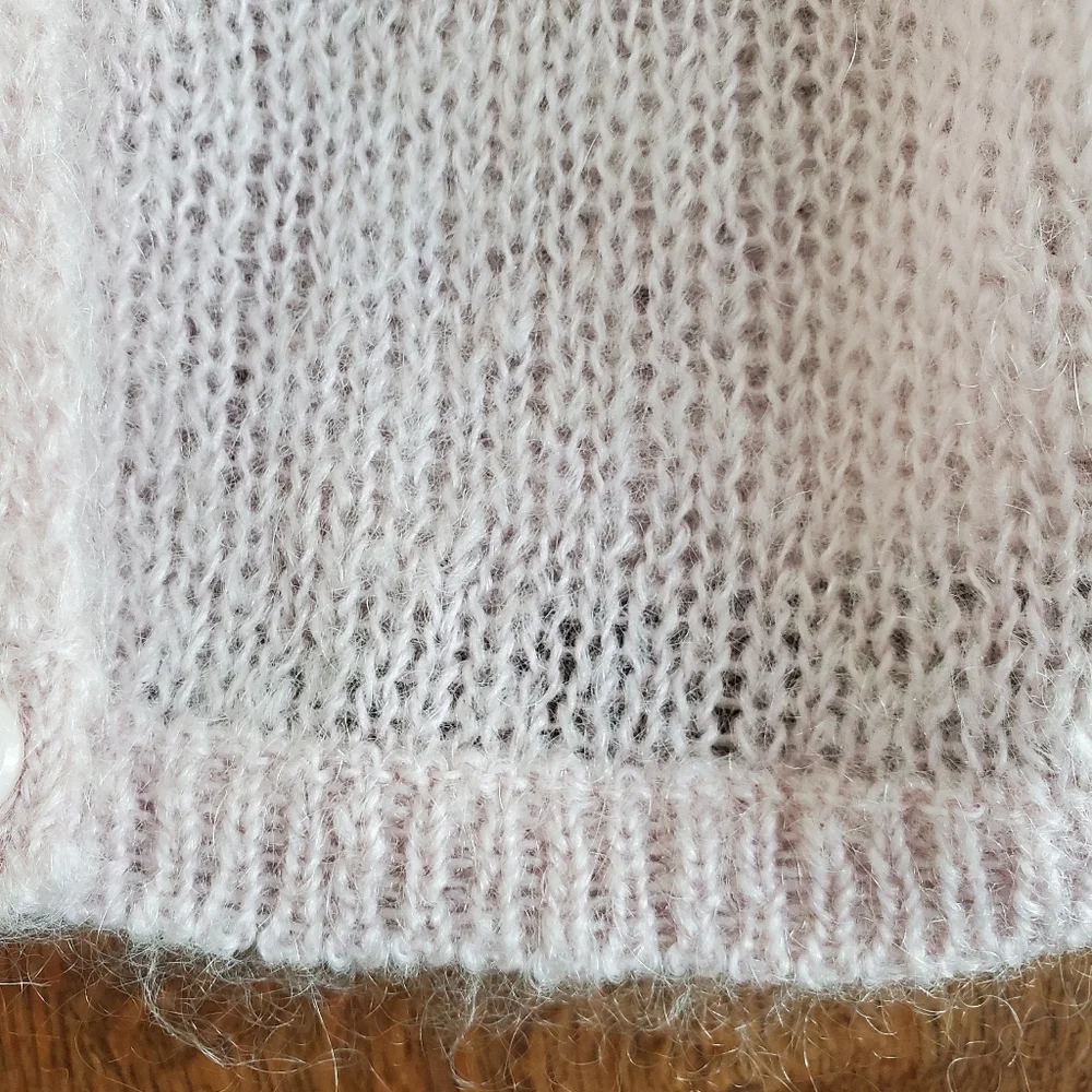 DIVIDED by H&M PINK MOHAIR CARDIGAN EUC SIZE 8 - Picture 7 of 16